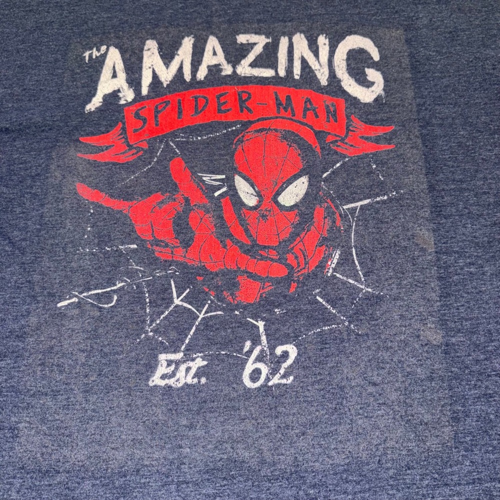 Graphic Marvel Spider-Man T-Shirt Mens 2XL‎ Blue Zuni Sportswear